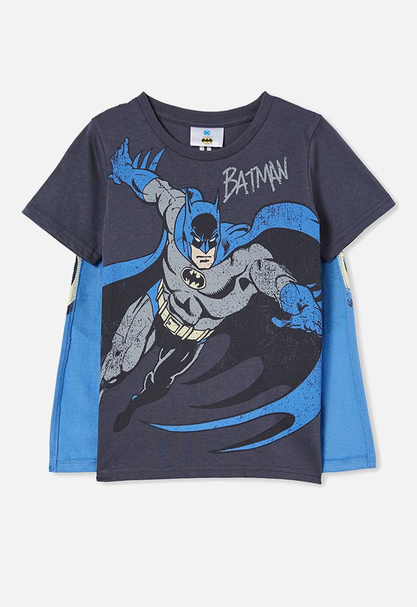 Cotton On - License short sleeve cape tee - lcn wb vintage navy/batman cape