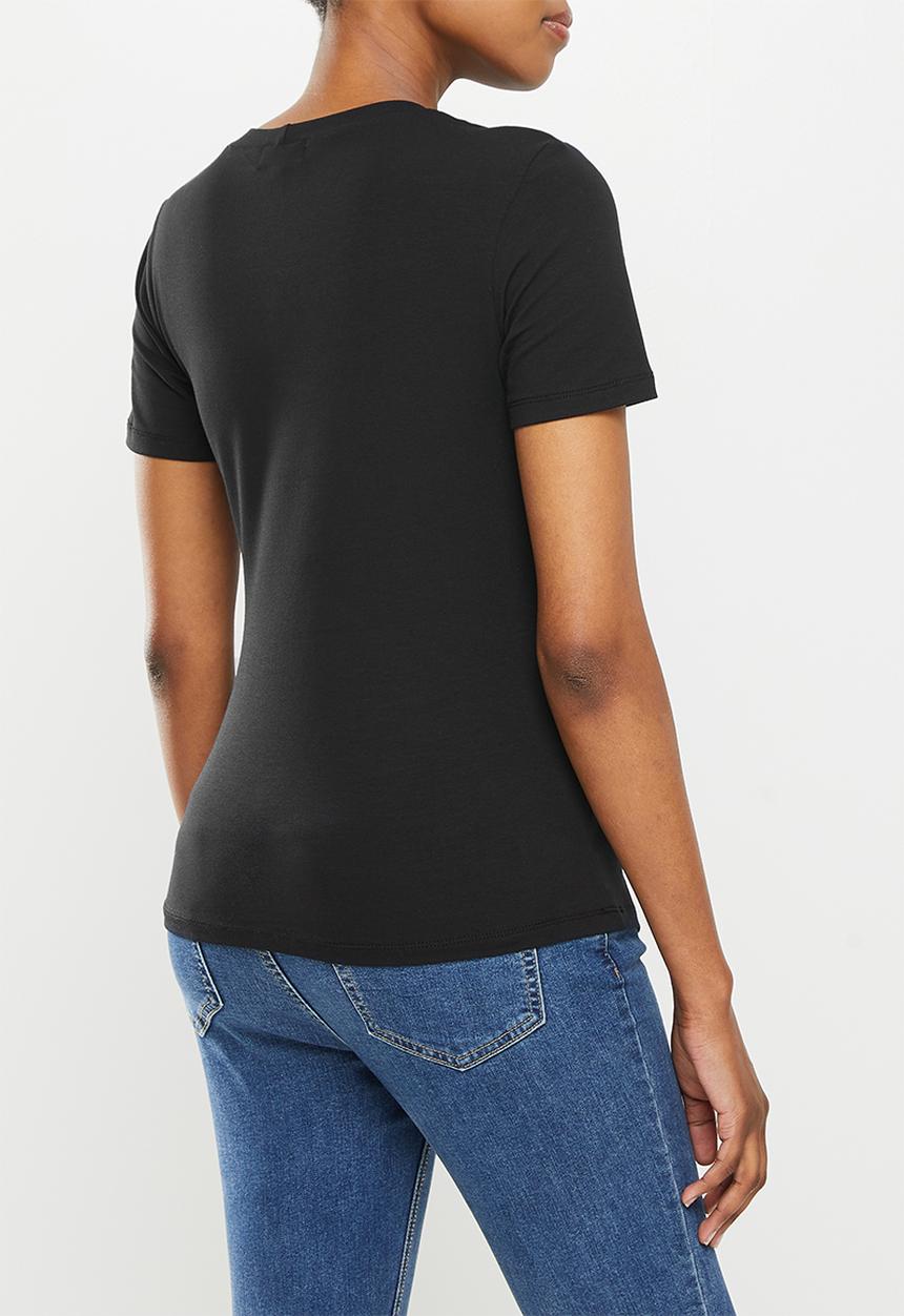 edit Maternity - Maternity double layer nursing tee - black