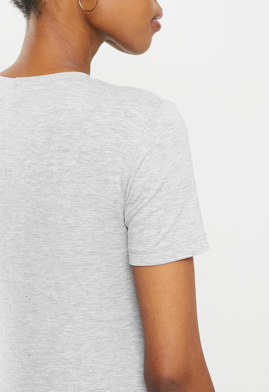 edit Maternity - Maternity double layer nursing tee - grey melange