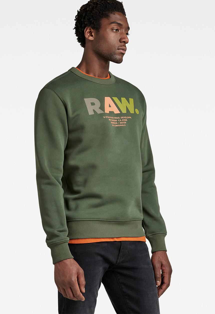 G-STAR - Multi colored raw. r sw - lt hunter