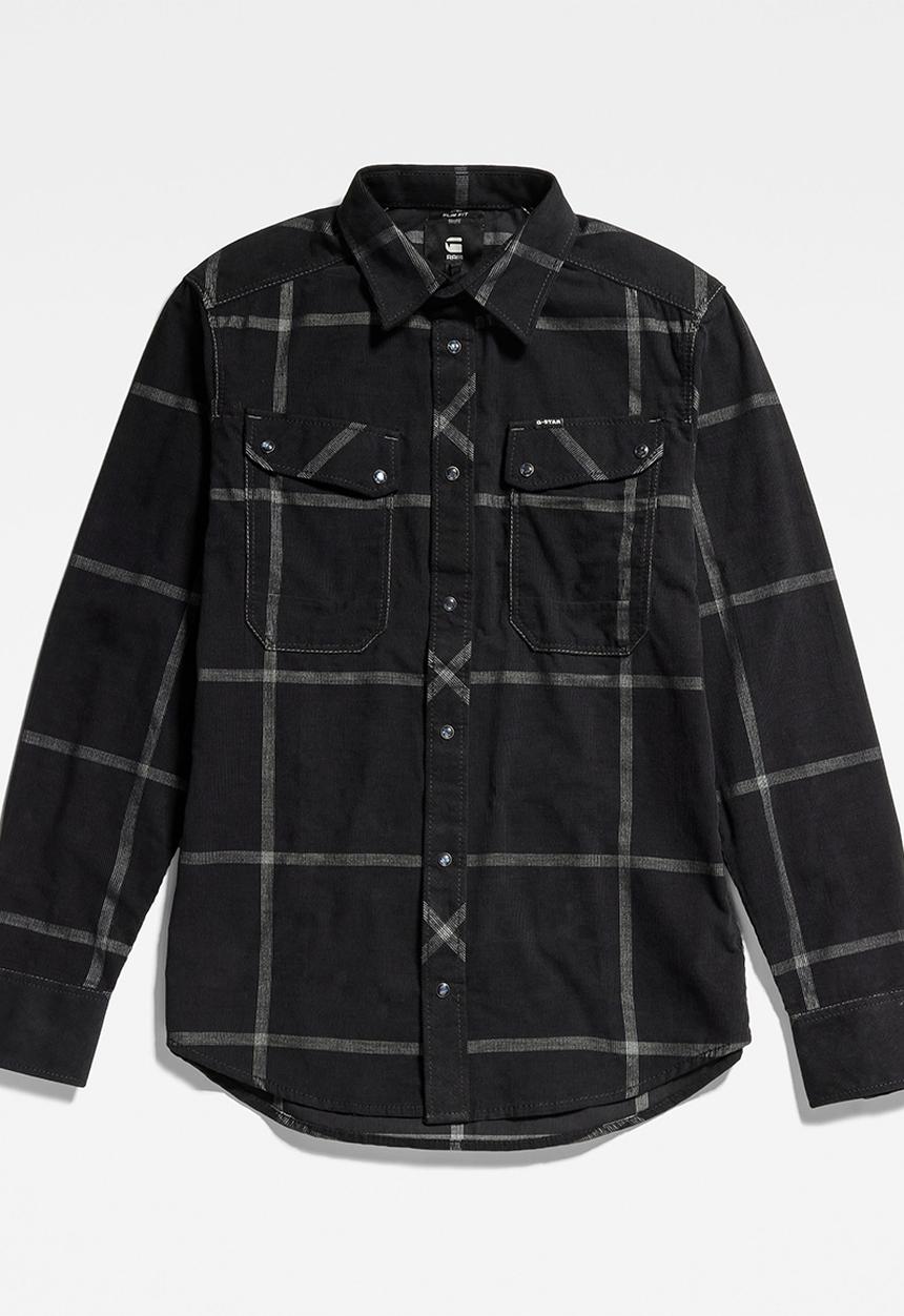 G-STAR - Worker slim shirt - dk black louis check