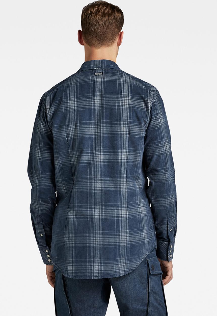 G-STAR - Worker slim shirt - luna blue isaac check