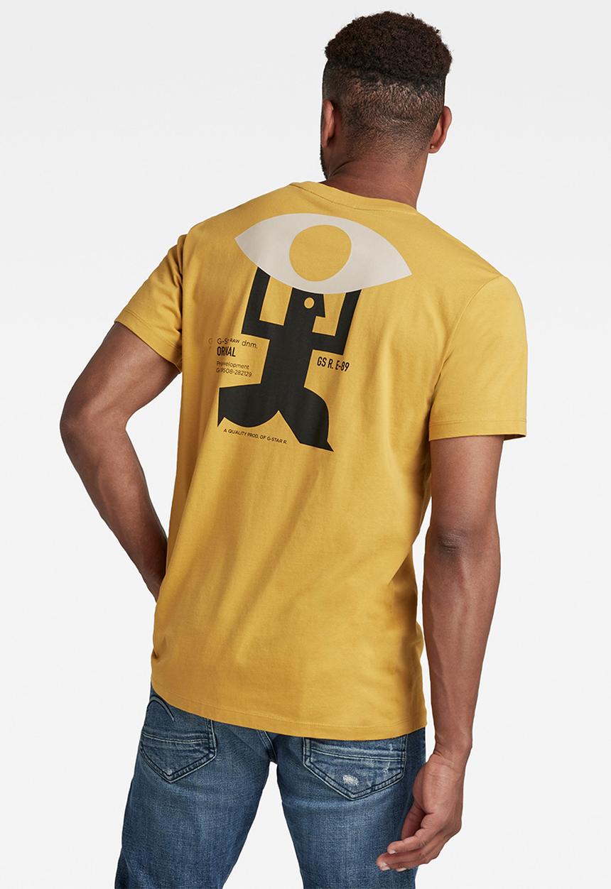 G-STAR - Back graphic r t - yellow
