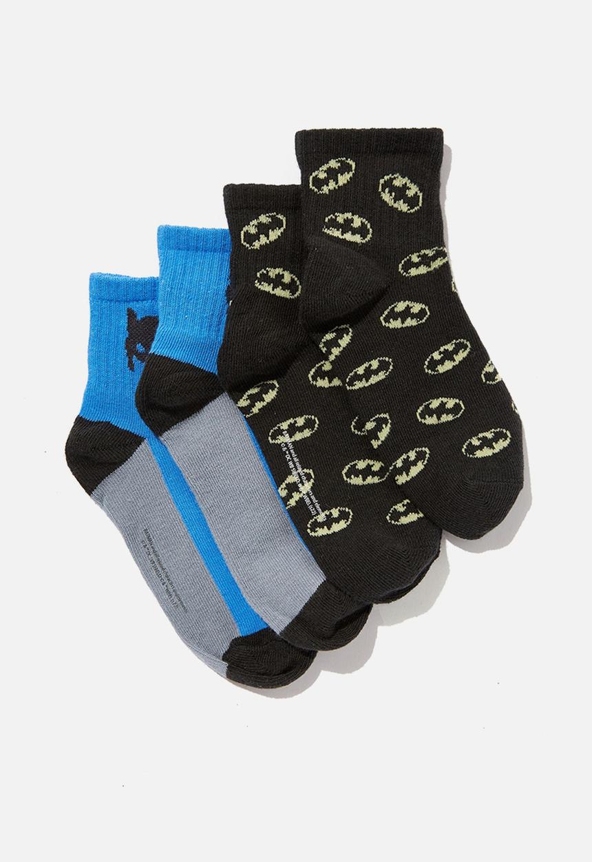 Cotton On - 2 Pack lcn mid crew sock - blue & grey 