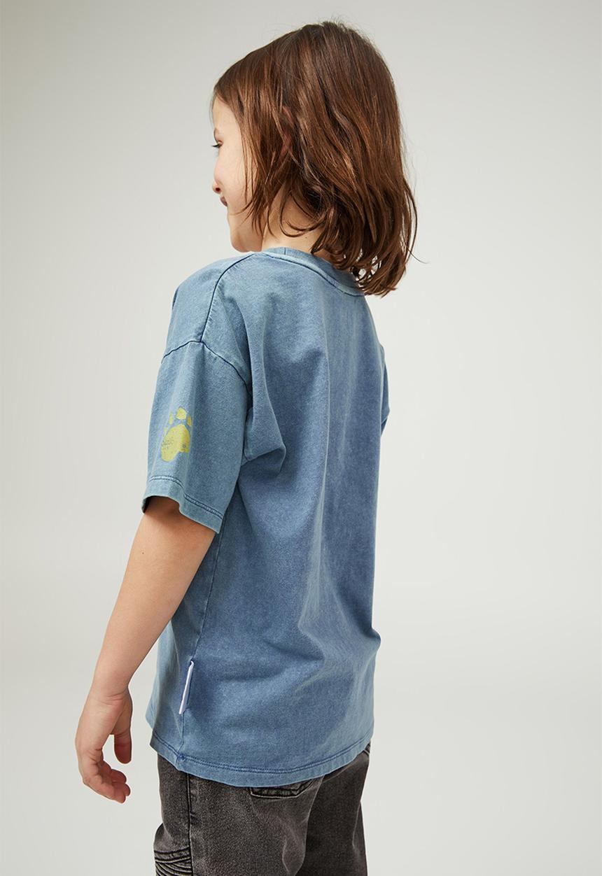 Cotton On - License quinn short sleeve tee - lcn ucl retro blue wash/ucla