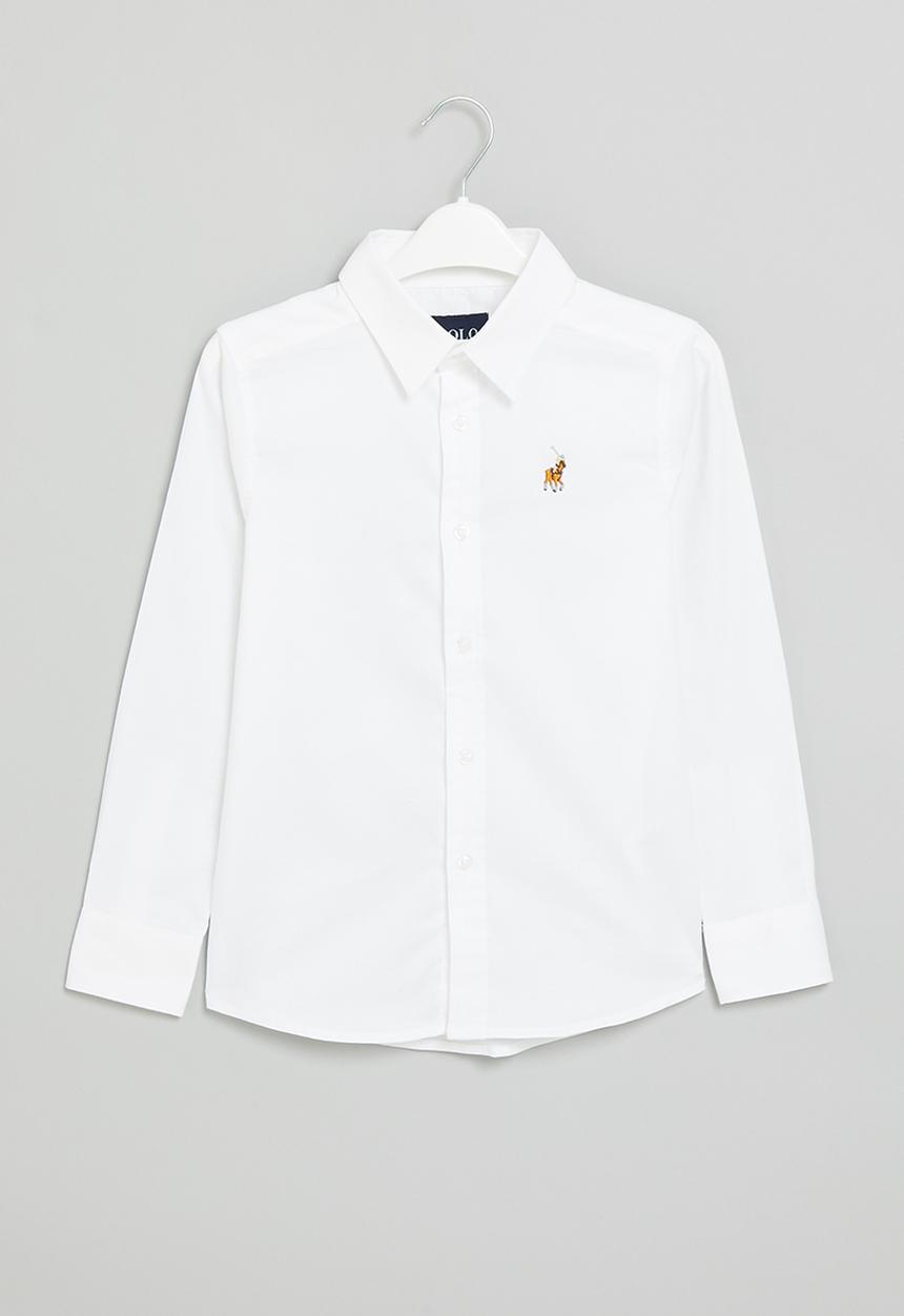 POLO - Boys classic long sleeve shirt - white
