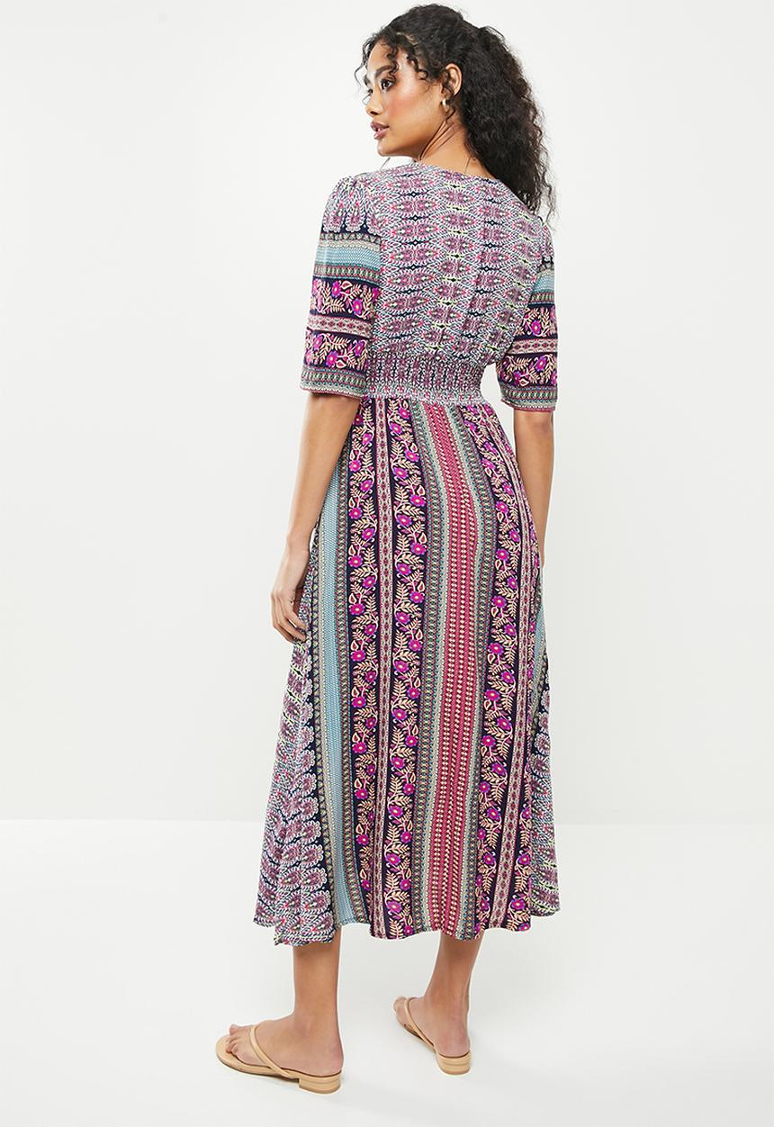 Stella Morgan - Border printed maxi dress - purple