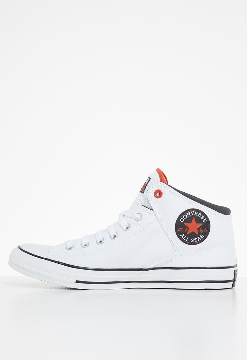 Converse - Chuck taylor all star high street canvas mid - white/storm wind/orange