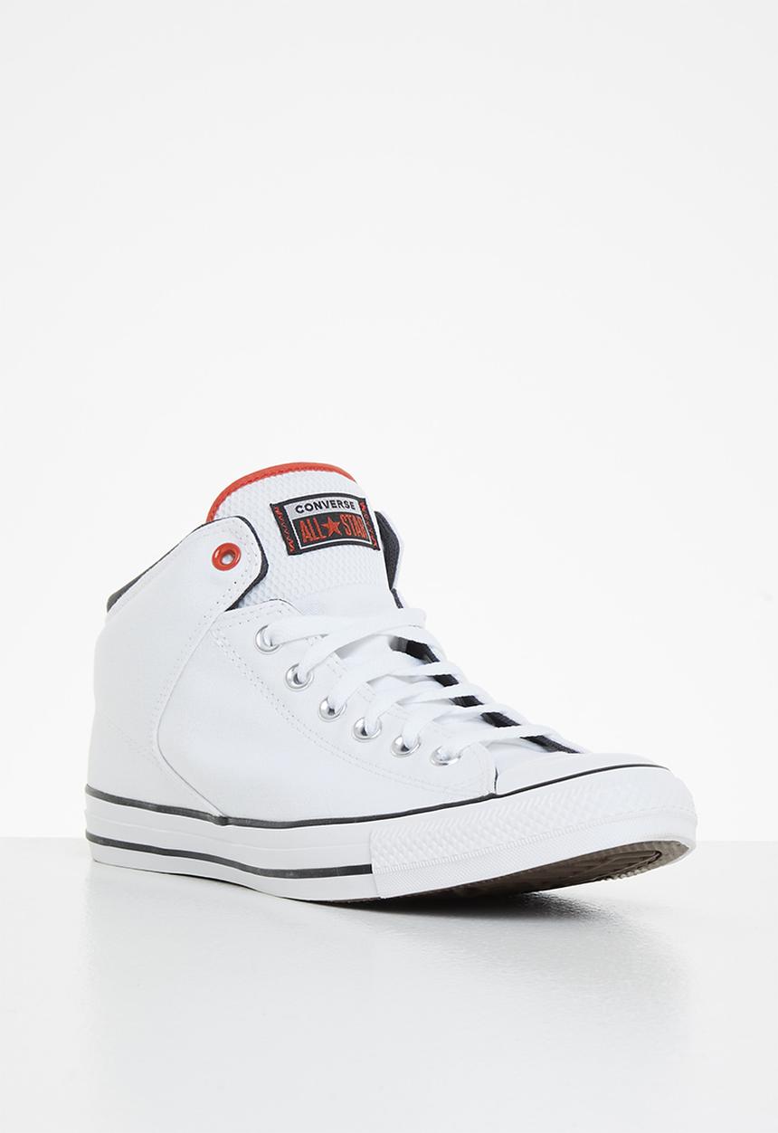 Converse - Chuck taylor all star high street canvas mid - white/storm wind/orange
