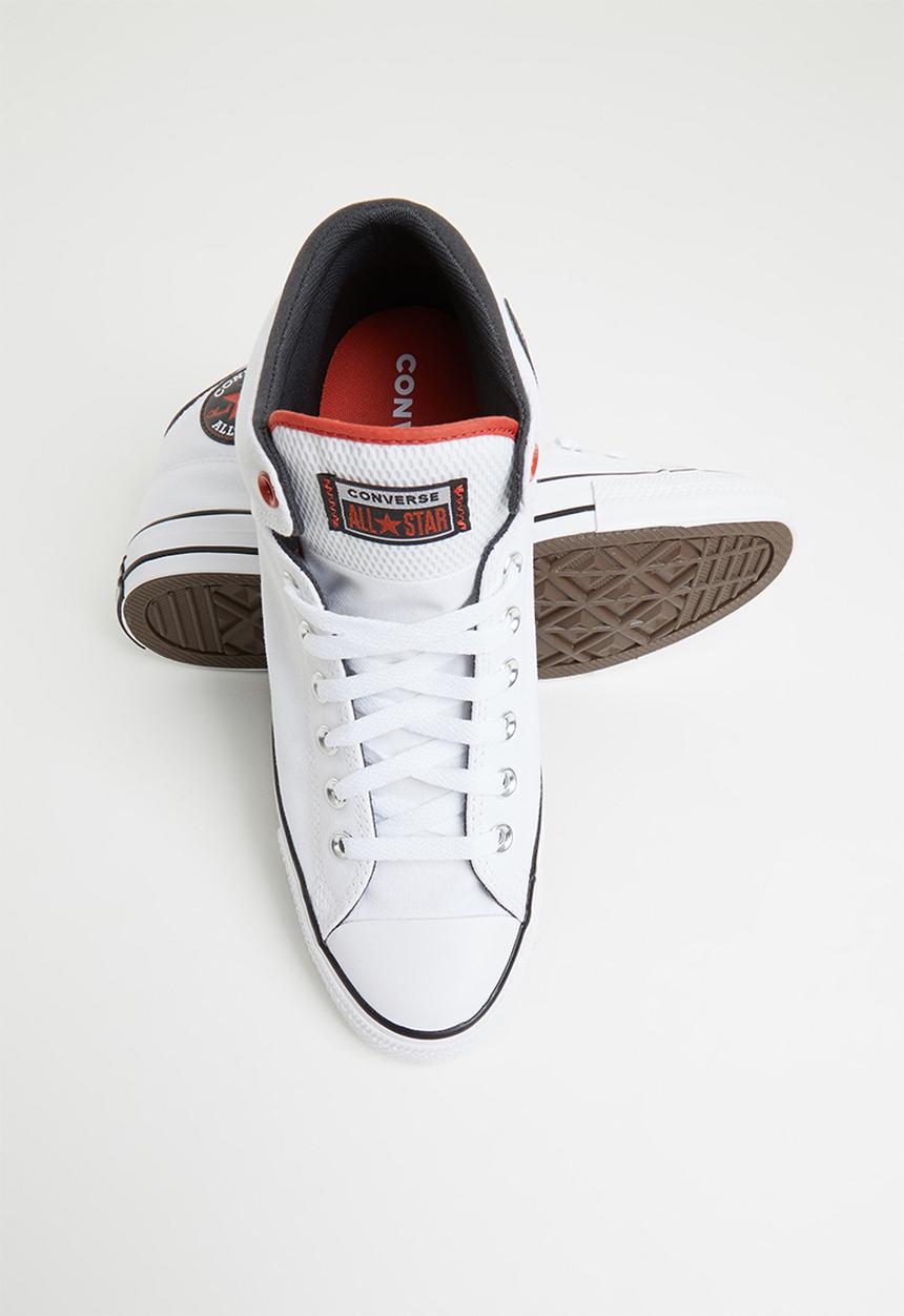 Converse - Chuck taylor all star high street canvas mid - white/storm wind/orange