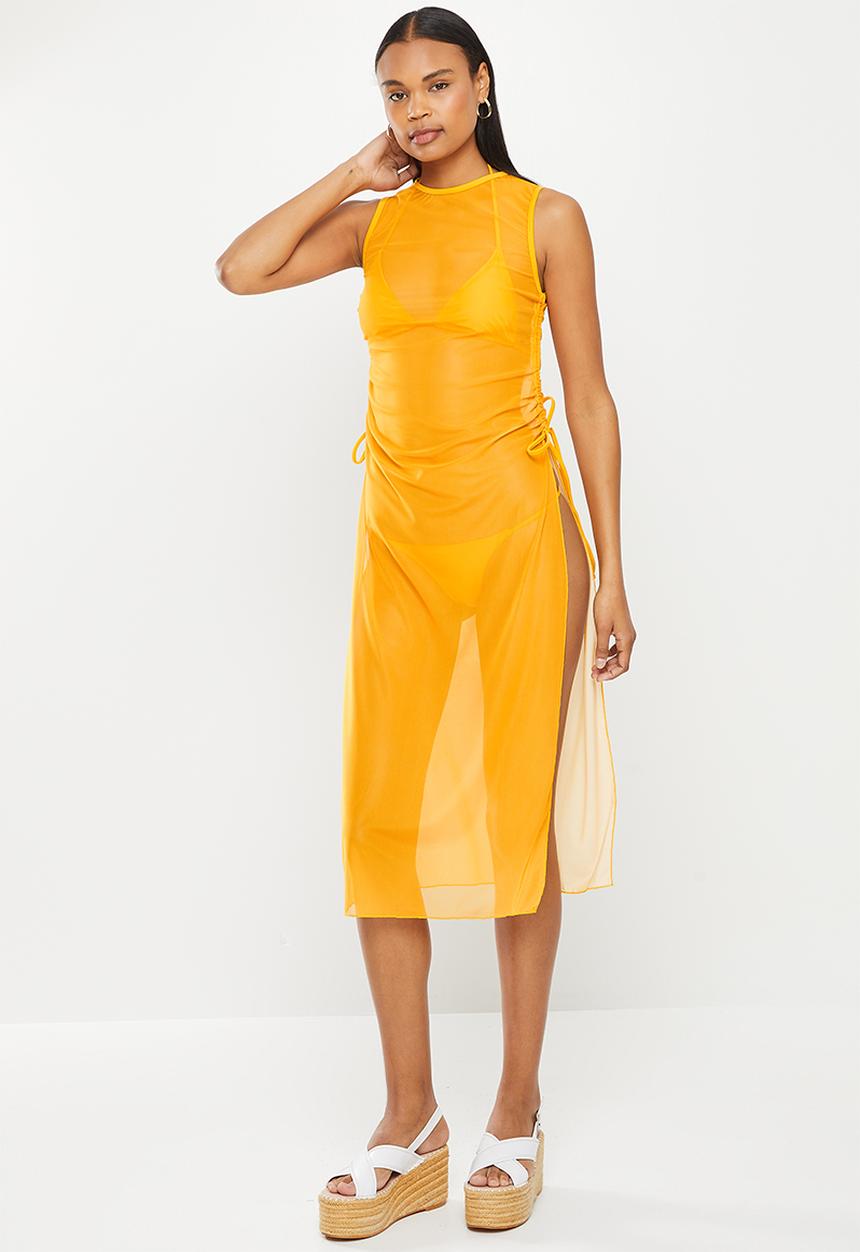 dailyfriday - 3 Piece bikini and cover up set - ochre