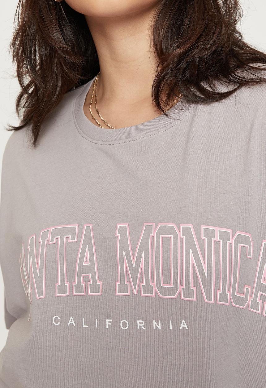 Supré  - Camryn oversized printed T-shirt - dawn grey/santa monica