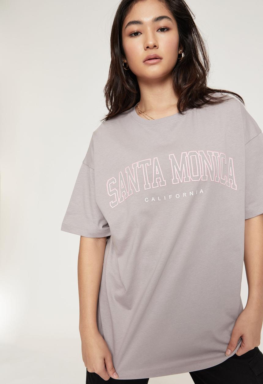 Supré  - Camryn oversized printed T-shirt - dawn grey/santa monica