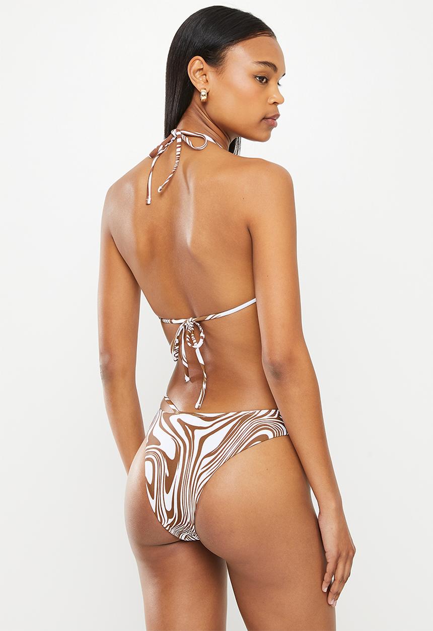 dailyfriday - 2 Piece bikini set - brown & white 