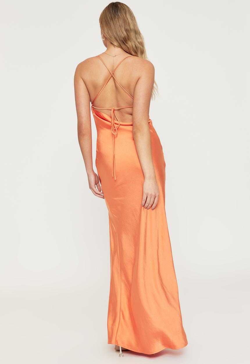 Supré  - Caitlyn cowl neck maxi dress - tangerine dream