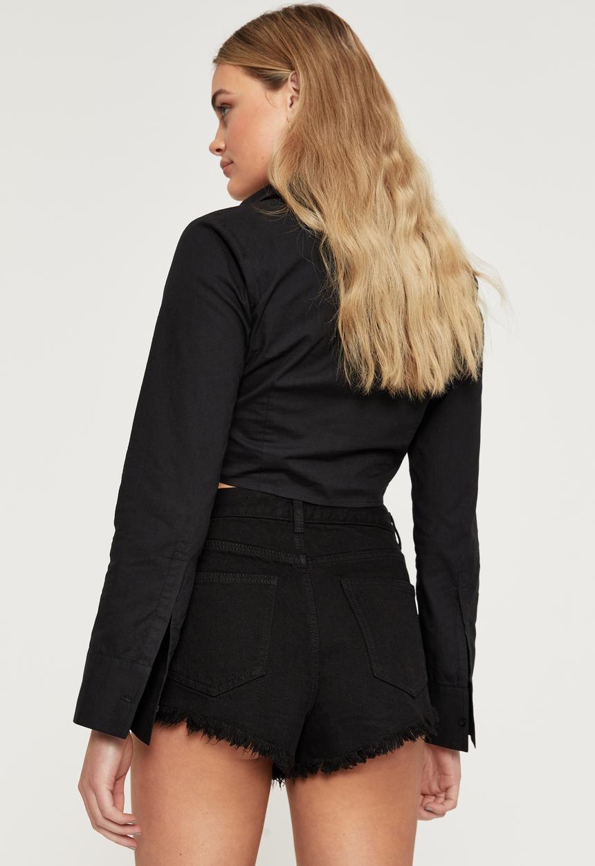 Supré  - Booty denim short - true black