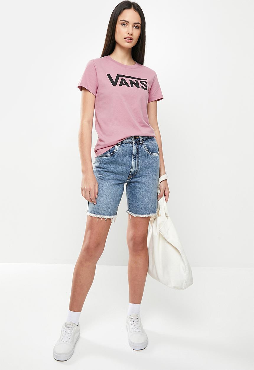 Vans - Wm flying v crew tee - lilac