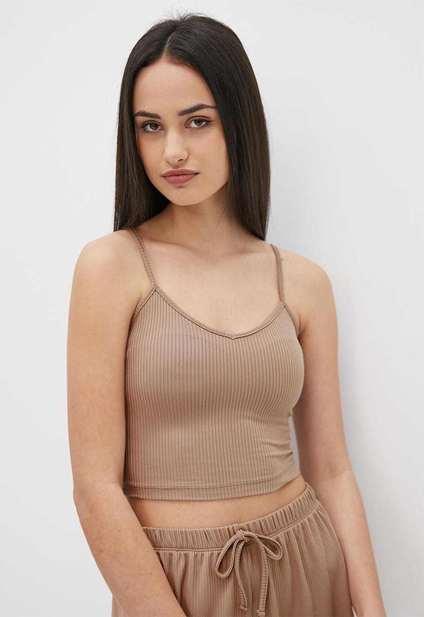 Blake - Rib cami/short sleep set - makeup