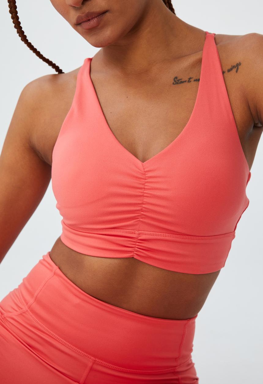 Cotton On - Ultra soft strappy crop - coral burst