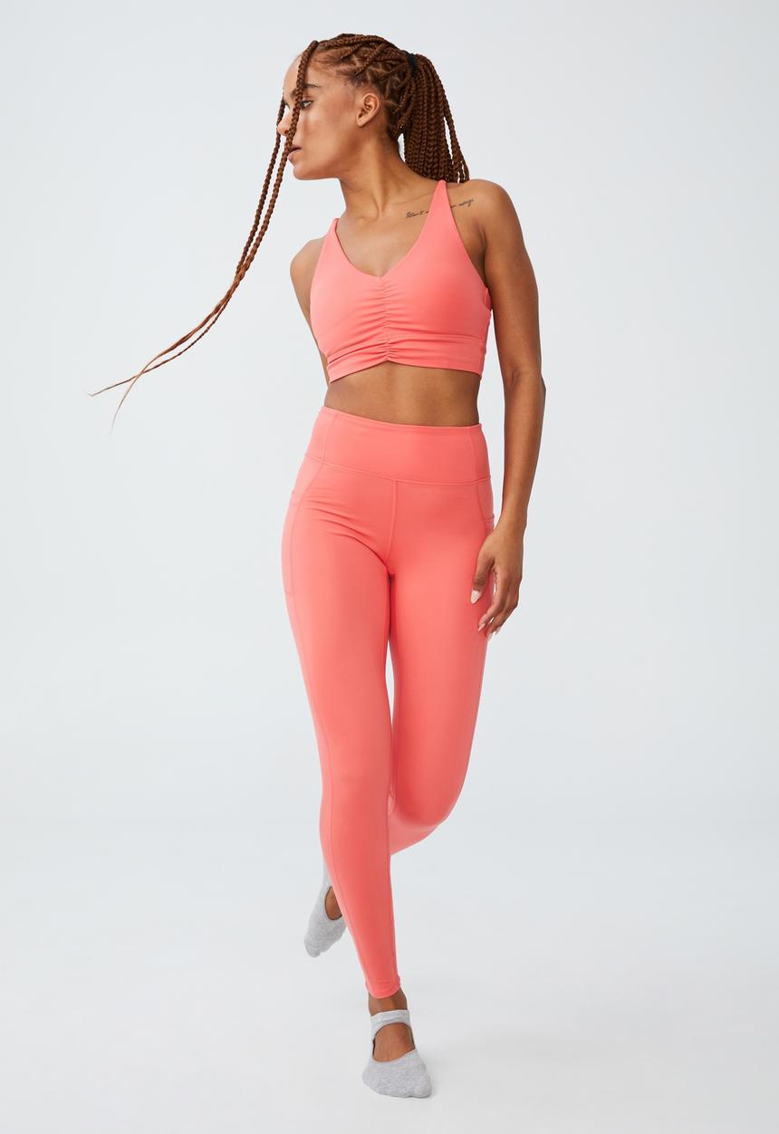 Cotton On - Ultra soft strappy crop - coral burst
