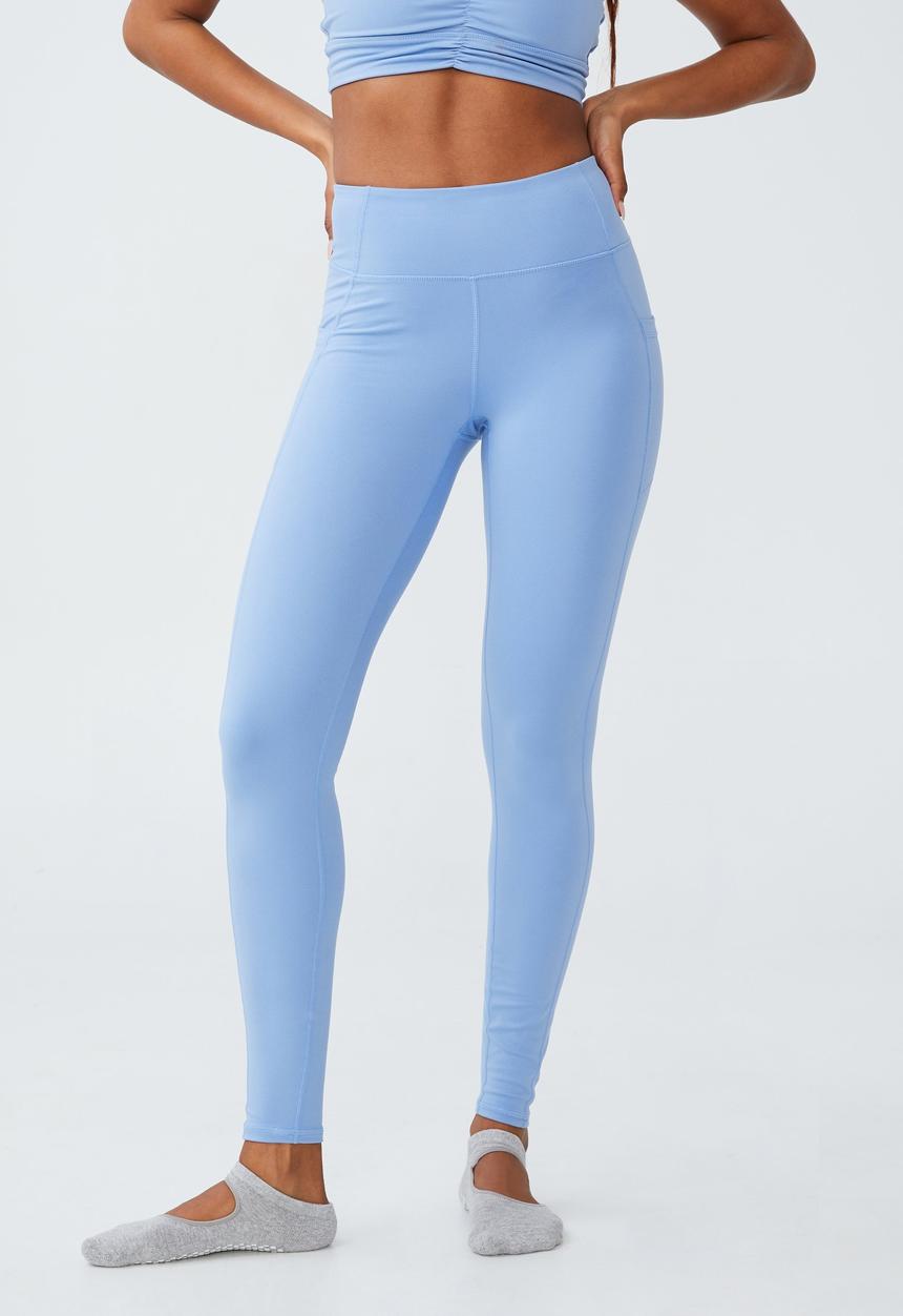 Cotton On - Ultra soft booty lift pocket full length tight - vivid blue
