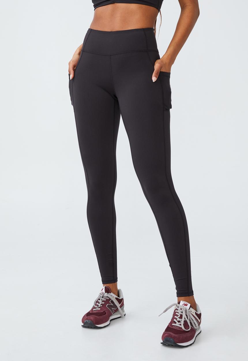 Cotton On - Ultra soft booty lift pocket full length tight - black