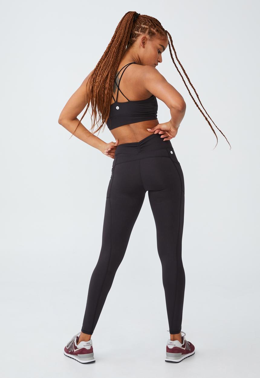 Cotton On - Ultra soft booty lift pocket full length tight - black