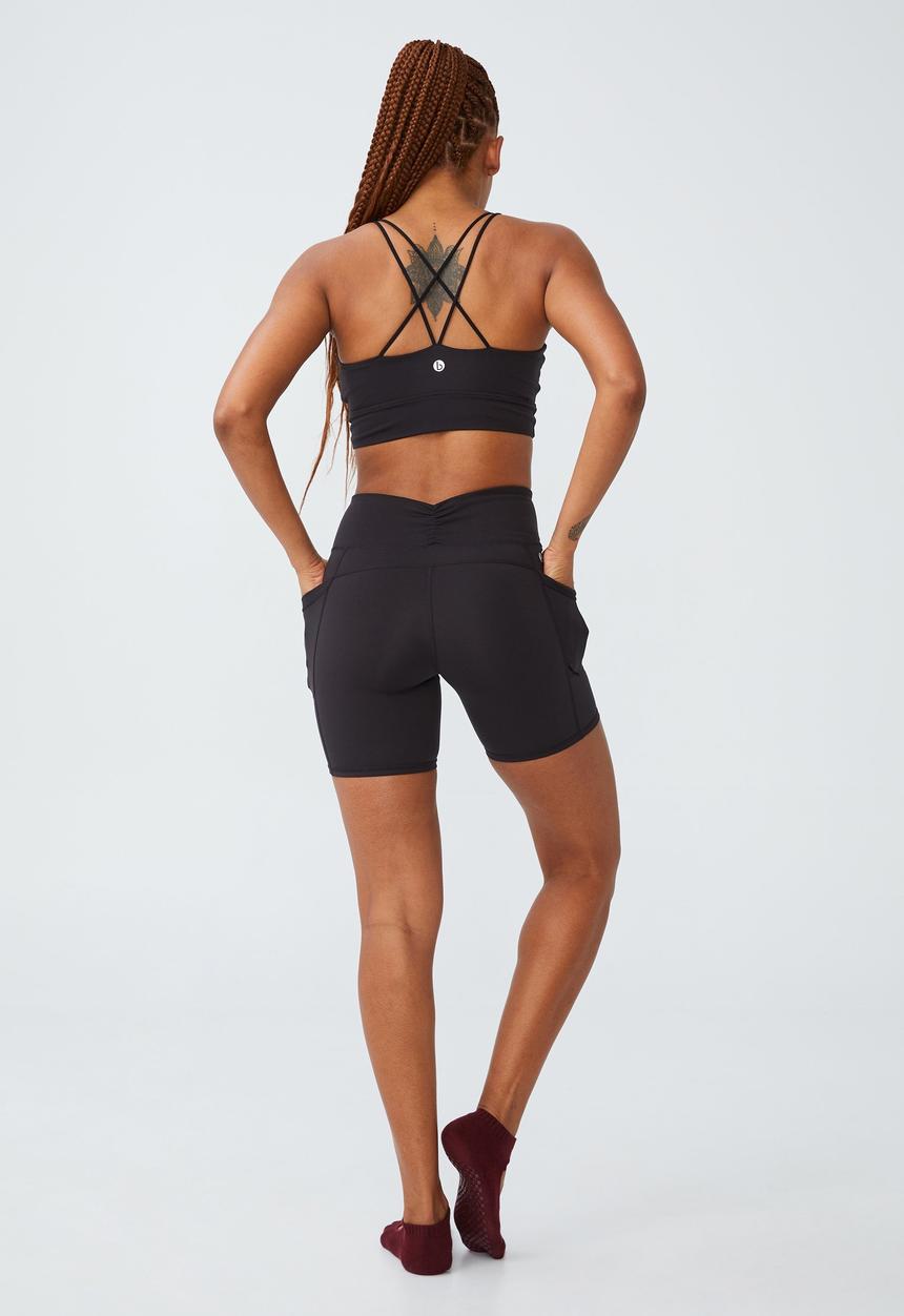 Cotton On - Ultra soft booty lift pocket bike short - black