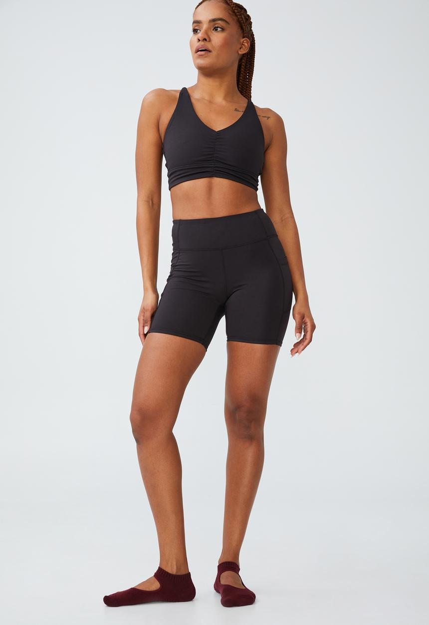 Cotton On - Ultra soft booty lift pocket bike short - black