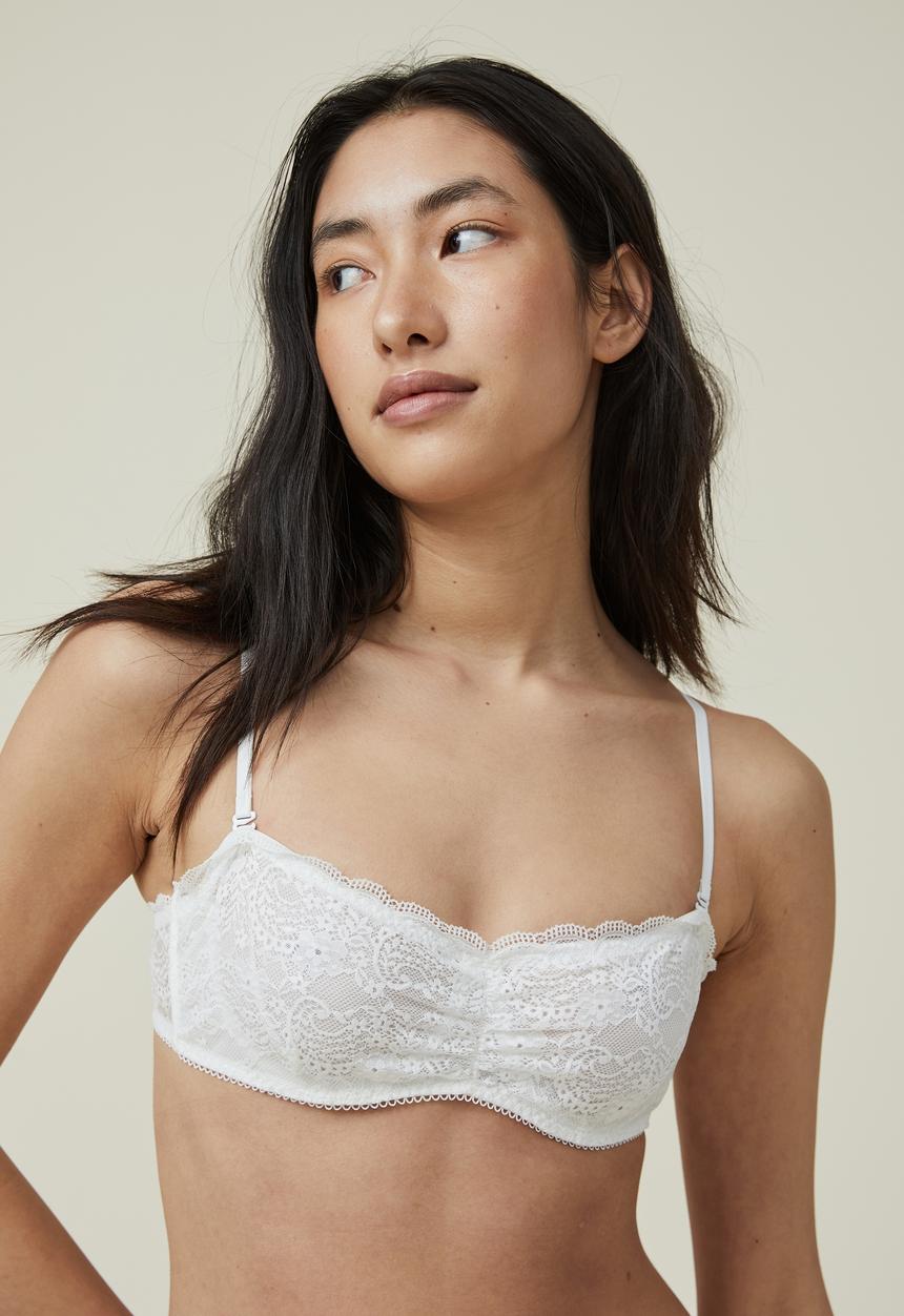 Cotton On - Ultimate comfort lace balconette strapless bra - cream