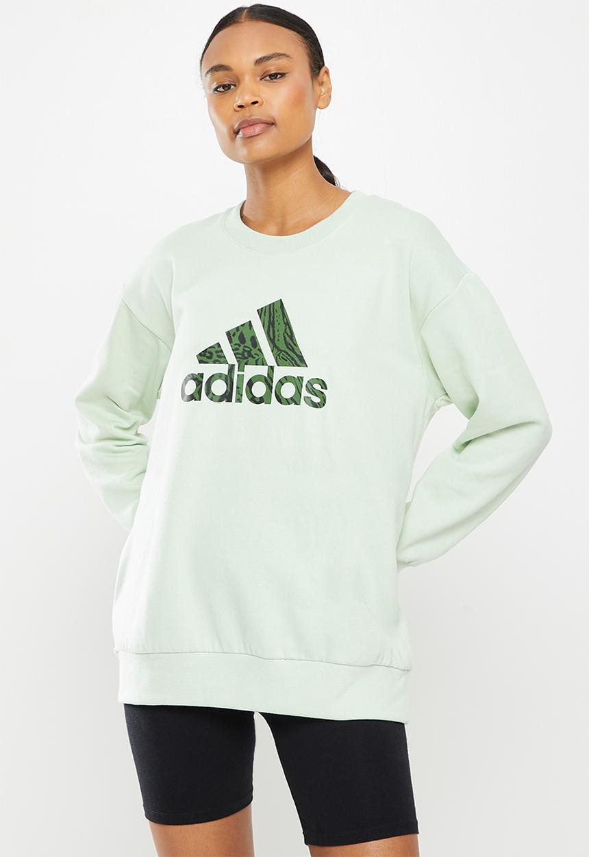 adidas Performance - W fi gfx q3 sweatshirt - linen green
