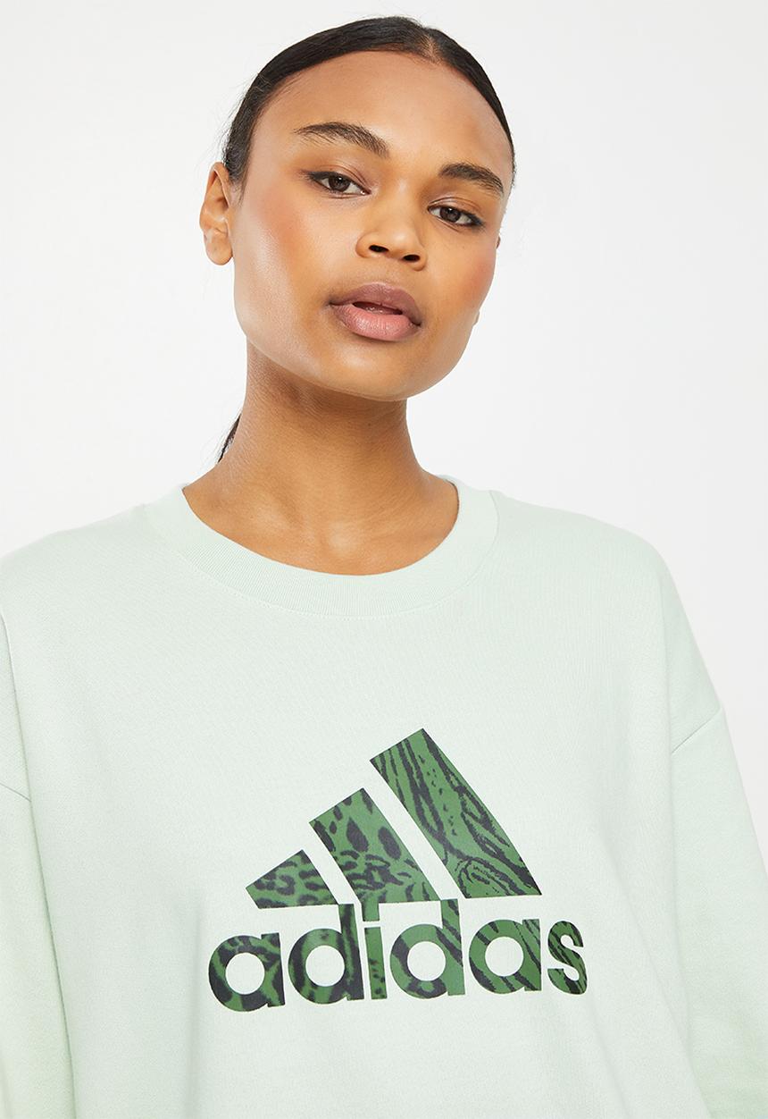 adidas Performance - W fi gfx q3 sweatshirt - linen green