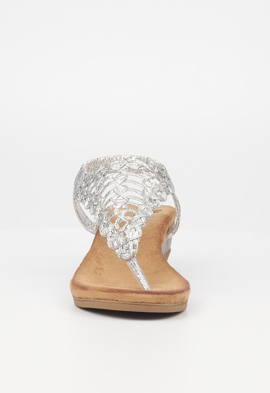 Butterfly Feet - Linah 3 wedge heel - silver