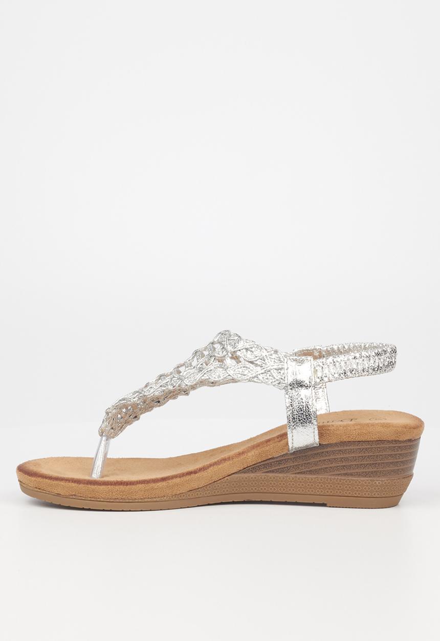 Butterfly Feet - Linah 3 wedge heel - silver