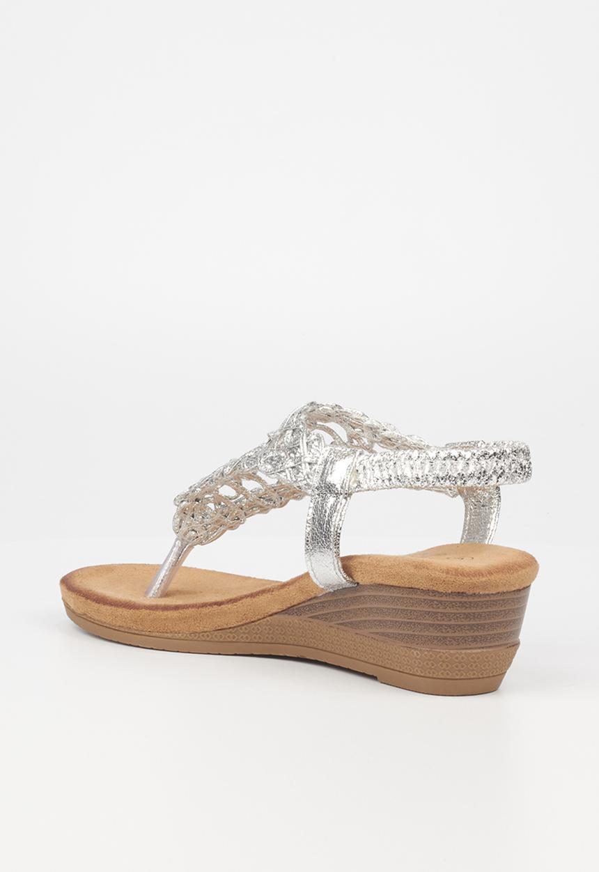 Butterfly Feet - Linah 3 wedge heel - silver