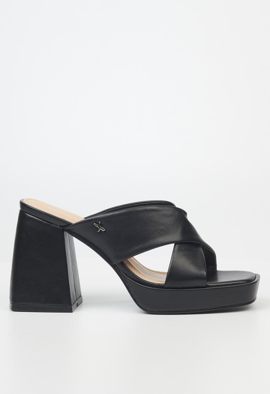 Rock & Co - Naked 1 mule block heel - black