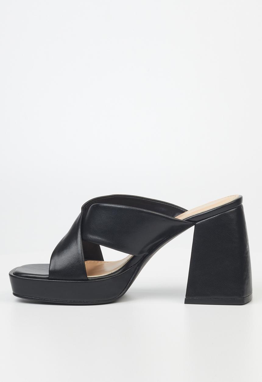 Rock & Co - Naked 1 mule block heel - black