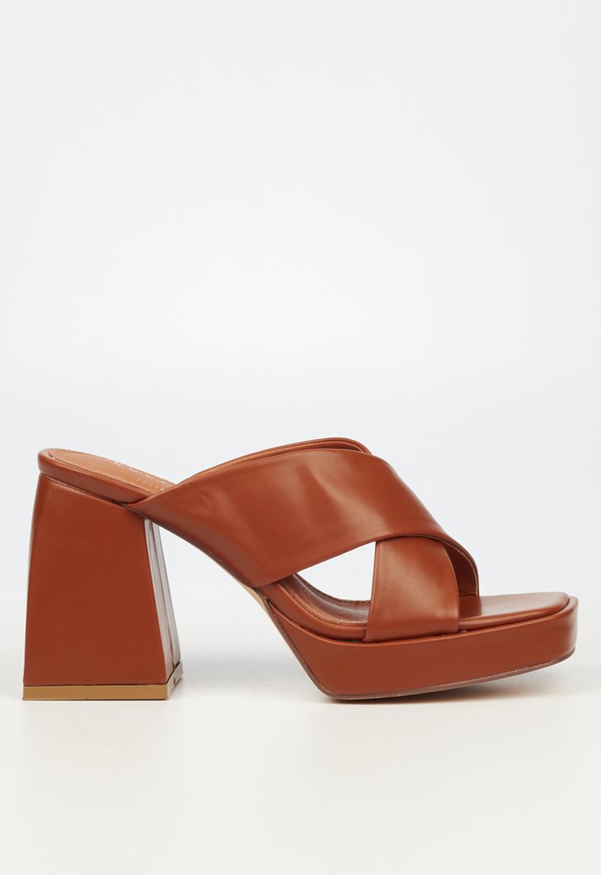 Rock & Co - Naked 1 mule block heel - brown