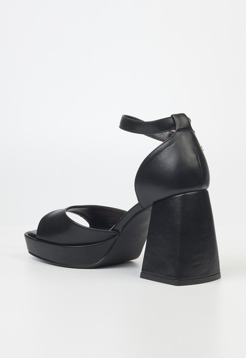 Rock & Co - Naked 2 ankle tie block heel - black