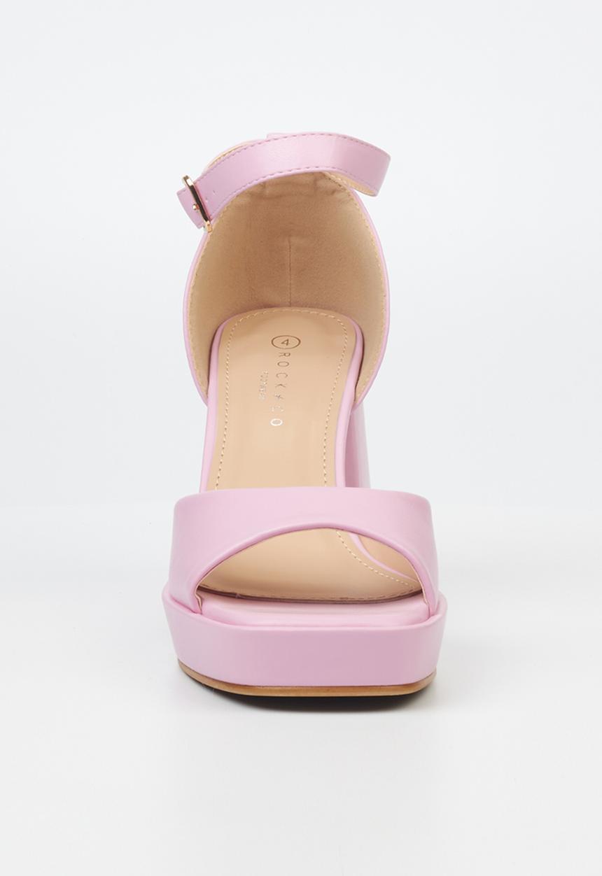 Rock & Co - Naked 2 ankle tie block heel - pink