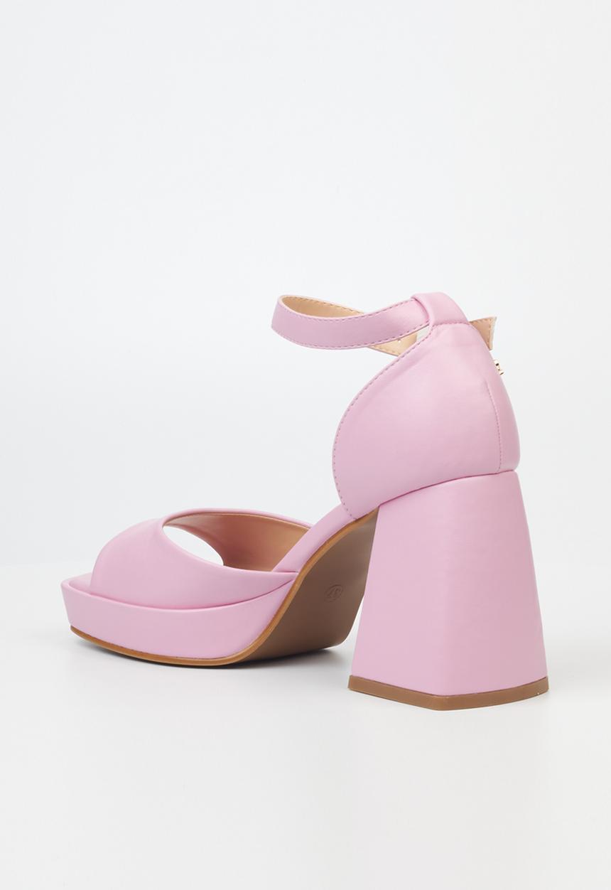 Rock & Co - Naked 2 ankle tie block heel - pink