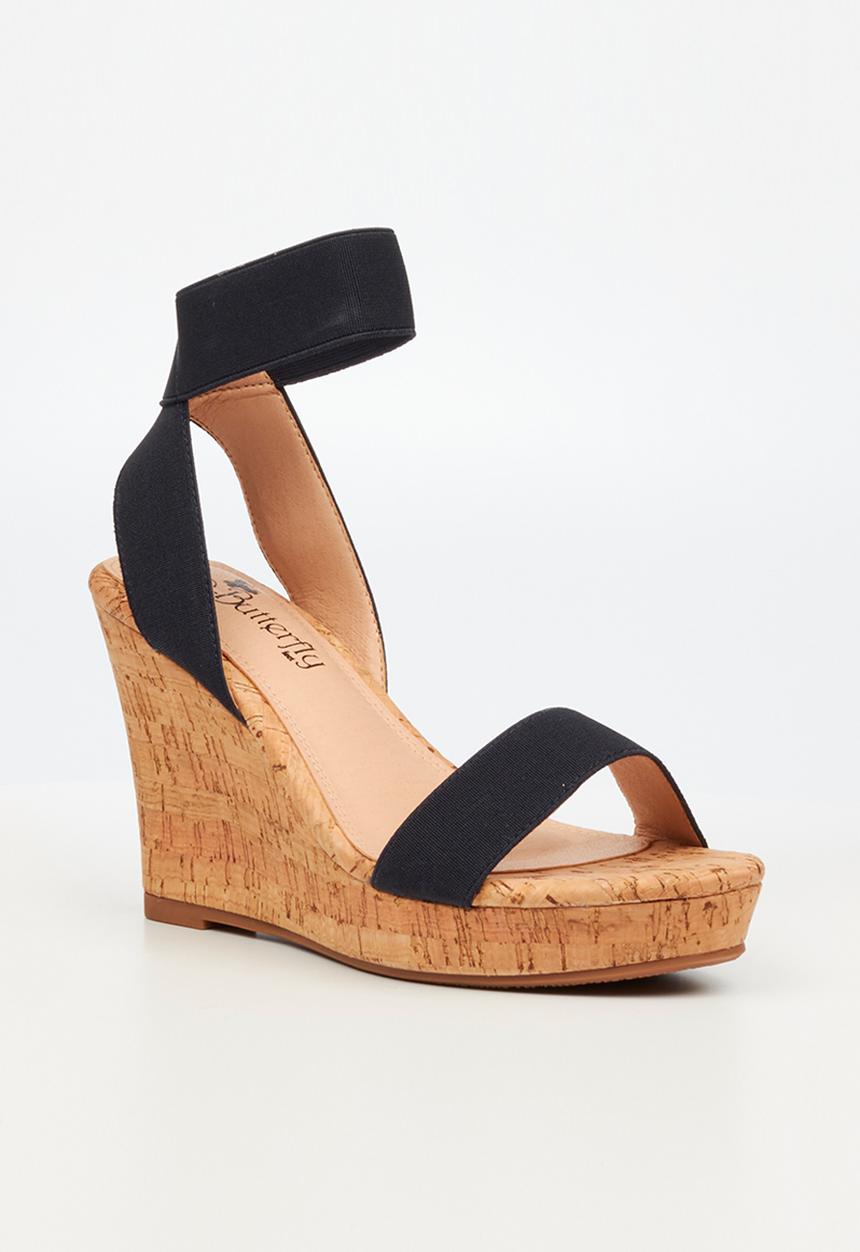 Butterfly Feet - Debra 1 wedge heel - black