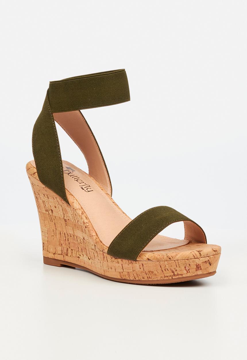 Butterfly Feet - Debra 1 wedge heel - olive