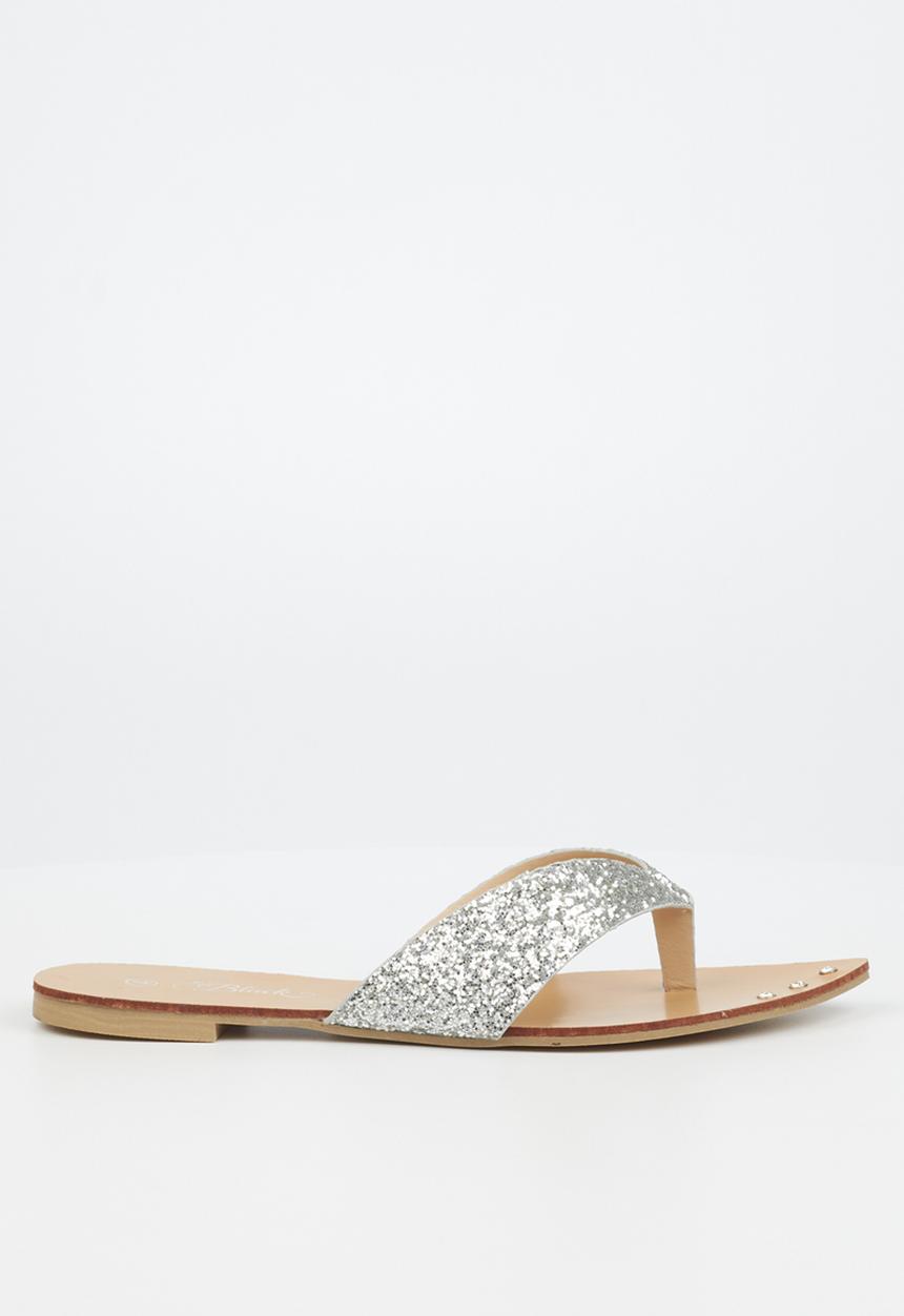 Miss Black - Jazmin1 toe post sandal - silver
