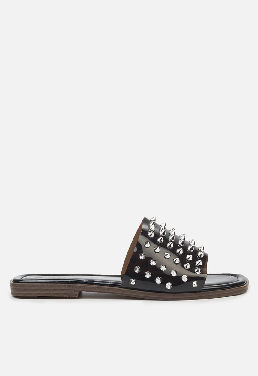 Miss Black - Discopia3 sandal - black vinyl