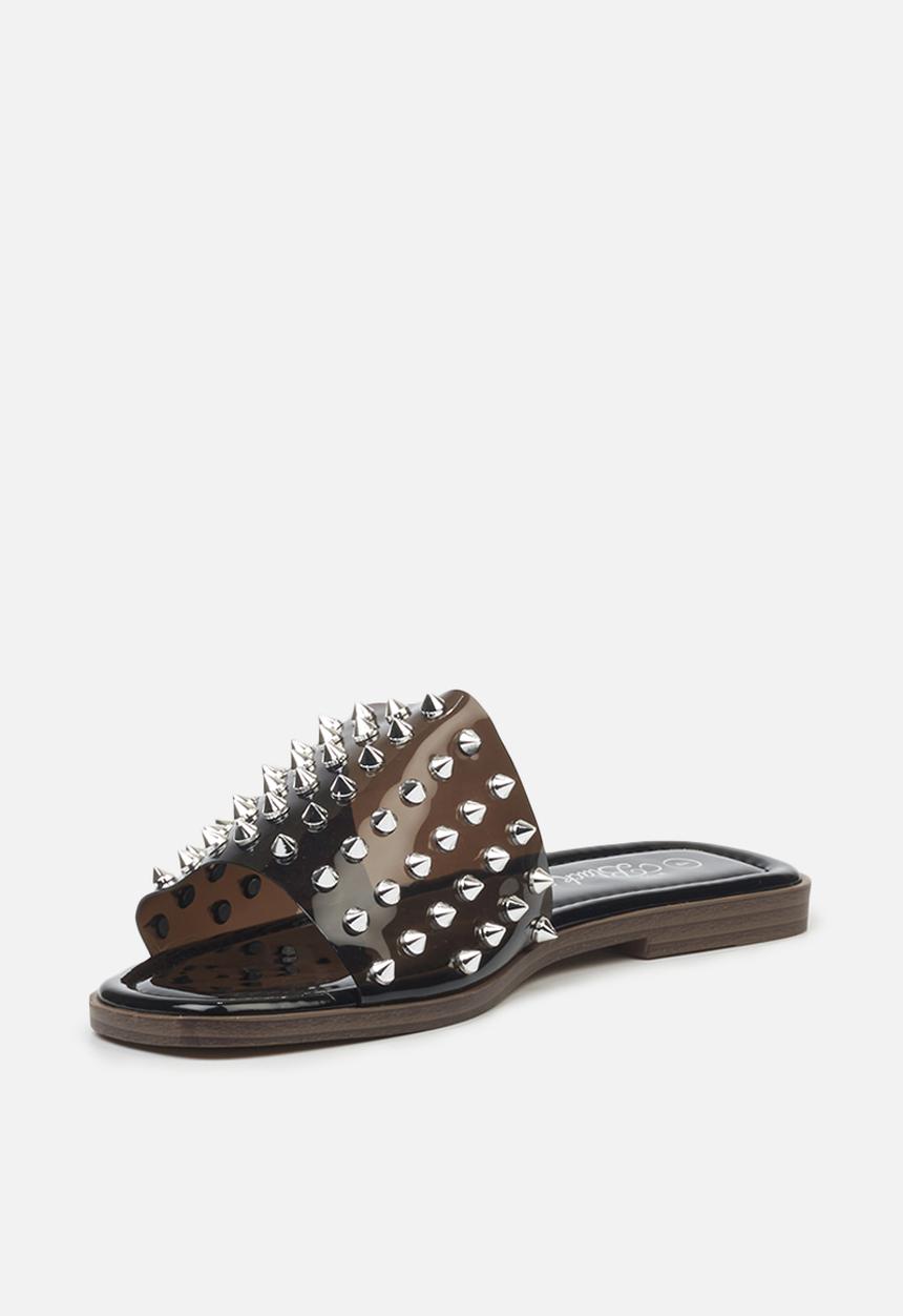 Miss Black - Discopia3 sandal - black vinyl