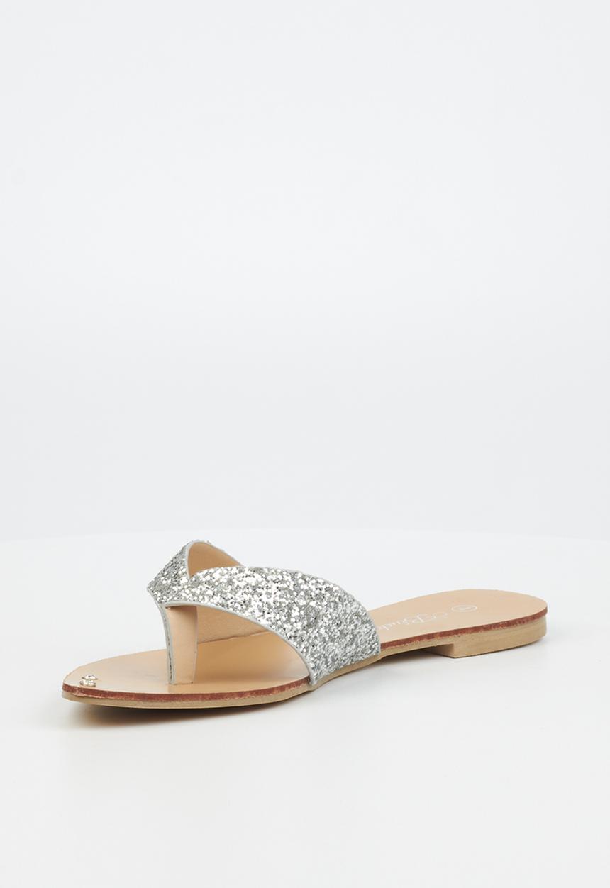 Miss Black - Jazmin1 toe post sandal - silver