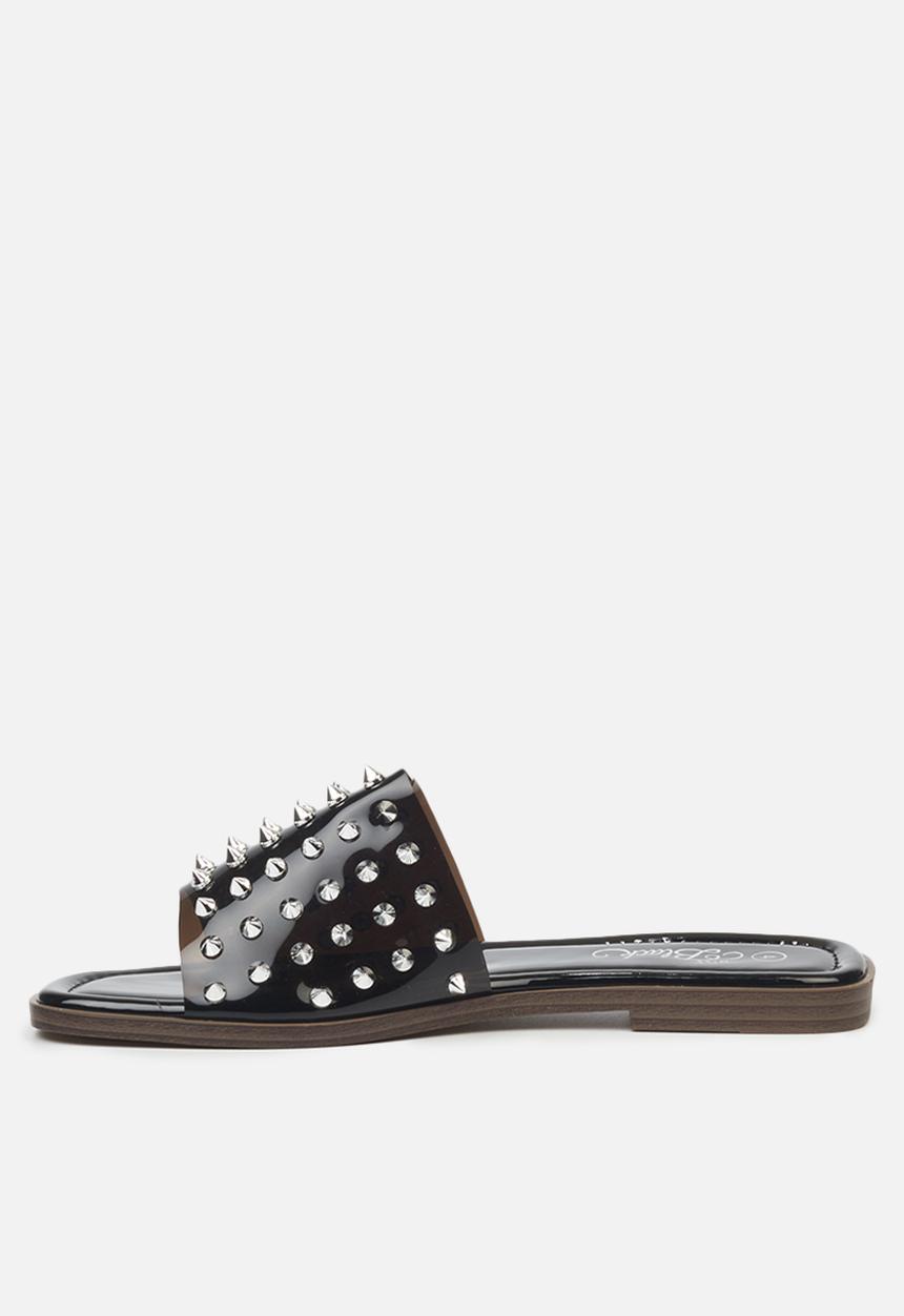 Miss Black - Discopia3 sandal - black vinyl