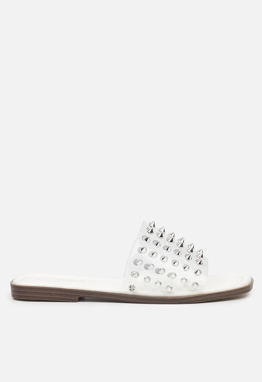 Miss Black - Discopia3 sandal - white clear vinyl