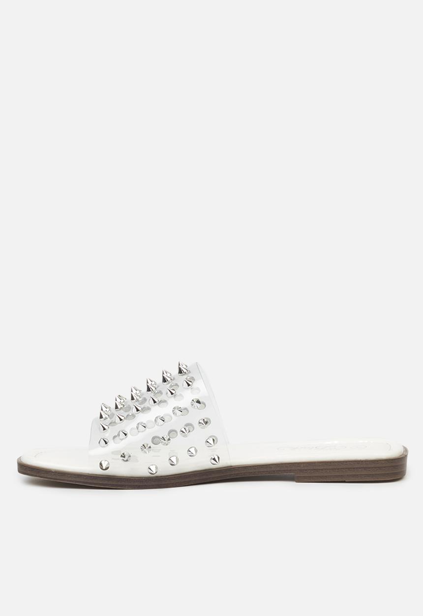 Miss Black - Discopia3 sandal - white clear vinyl